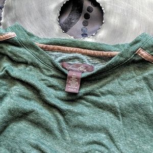 Men's Long Sleeve Sweater Shirt, Green- Tasso Elba